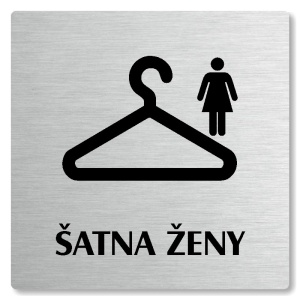 Šatna ženy, 100x100mm, stříbrná, Nevada
